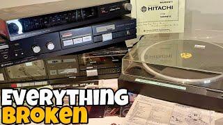 Everything Wrong with my Vintage Hitachi Stereo System - It’s was FREE I guess !!