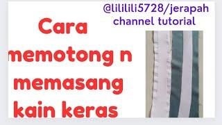 cara memotong dan memasang kain keras untuk kerah sanghai @lililili5728 jerapah channel tutorial