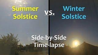 Summer Solstice vs. Winter Solstice: Side-by-Side Time-lapse