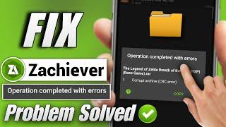 how to fix operation completed with errors in zarchiver 2024 | Operation error zarchiver