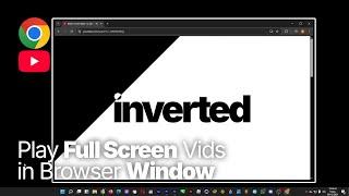 ⭐ MASTERCLASS:  How to Full Screen a Video in a Browser Window? | How to