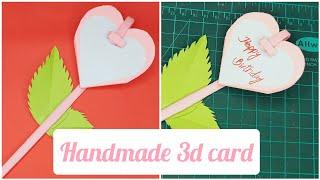 How to make handmade 3d heart card||easy card tutorial|zenith creation