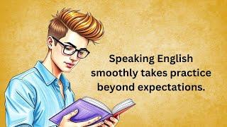 Speaking English smoothly takes practice beyond expectations | Graded Reader | English Subtitle