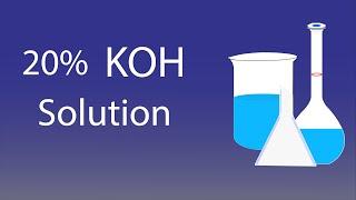 how to prepare 20% KOH solution | procedure to make 20% potassium hydroxide solution.