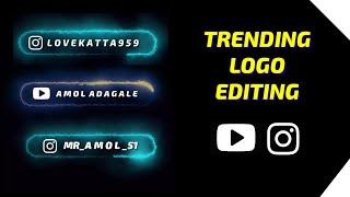 How to make trending Neon Logo video | Neon Logo status video kaise banaye ||