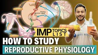 reproduction physiology in 2 days | how to study reproduction physiology important topics