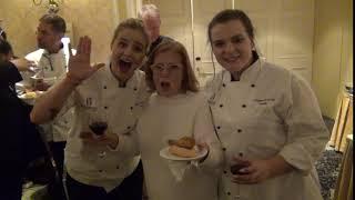 Gold winners of Cooks the Books; Jessica Coulter & Kaitlin McCarthy with Chef Donna Dooher