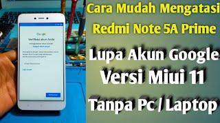 Redmi Note 5A Prime Lupa Akun Google MIUI 11