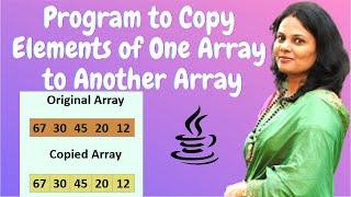 Java Program Copying Array Elements|Copy Elements of One Array to Another Array