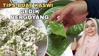 Cara Buat Kuih Kaswi Pandan Sukatan Cawan | Tips Kuih  Goyang Gedik #kuihkaswi #kuihtradisi