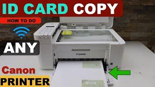 Canon Printer "ID card Copy" | Copy On Same Side Of Page | Easy ID card Copy | How To Copy ID Card.