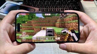 iPhone 14 Pro Minecraft PE Gaming Test - 2023