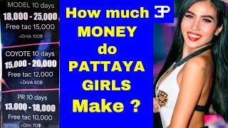 How much Money do Pattaya girls make ?