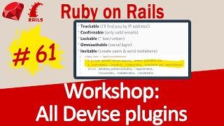 Ruby on Rails #61 Live session: Gem Devise: ALL THE PLUGINS