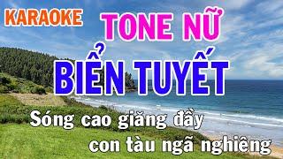 Biển Tuyết Karaoke Tone Nữ Nhạc Sống - Phối Mới Dễ Hát - Nhật Nguyễn