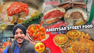 Amritsari Puri Chole  Gajar Da halwa , Gur da Halwa | Amritsar Street Food