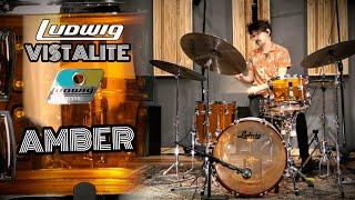 NEW Ludwig Vistalite Drum Kit - AMBER
