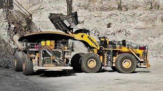 Amazing Biggest Wheel Loader Letourneau L2350 and CAT 994K Very Powerful Machine