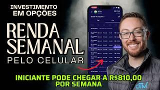 OPERAÇÃO SEMANAL PELO CELULAR NA BOLSA USANDO OPÇÕES! GRANDE POTENCIAL DE LUCRO