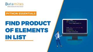 Product of elements in list using Python | Python Tutorial