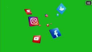 Green Screen Animation SOCIAL MEDIA icon effects HD