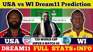 USA vs WI Dream11 Prediction|USA vs WI Dream11|USA vs WI Dream11 Team|