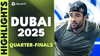 Medvedev vs Griekspoor EPIC; Berrettini Faces Tsitsipas & More | Dubai 2025 Quarter-Final Highlights