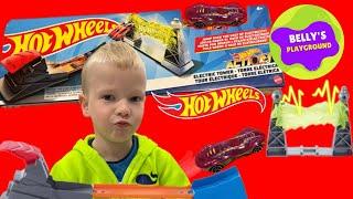 UNBOXING HOT WHEELS ACTION Electric Tower Mini Stunt Track - Video for Kids