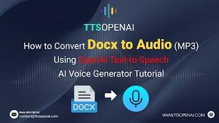 How to Convert DOCX to MP3 with OpenAI Text-to-Speech | Easy Document to Audio Guide