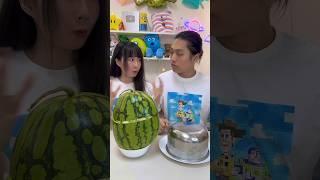 Watermelon challenge Which one is better?#shorts #viral #funny