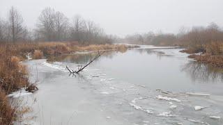 Burbot fishing. Overnight in tent in december. Beauty of Belarus wilderness.