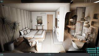 Video animation was created online in Realtime Archviz