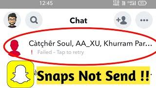 Snapchat Not working | Snapchat snaps not sending | snapchat failed tap to try