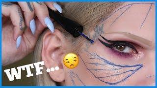 ROLLER WHEEL EYELINER… TRYING WEIRD MAKEUP | Jeffree Star