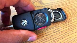 Changing the battery on a VW key 3rd generation key 2009 and later