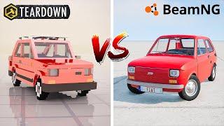 Teardown FIAT 126P MALUCH vs BeamNG Drive FIAT 126P MALUCH