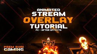 Create gaming animated stream overlay for your streams on PC | Animated overlay tutorial 2021