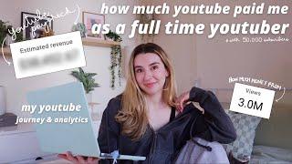 how much youtube paid me for a year as a full time youtuber | my analytics with 50K subscribers