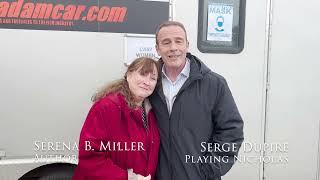 Serge Dupire with Serena B. Miller on the set of Moriah's Lighthouse