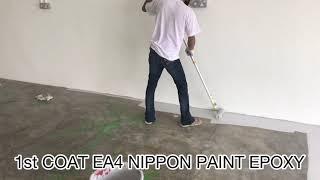 Video 3 | Epoxy Coating Project Log - Day 3 - 1st Coat EA4 Nippon Paint Epoxy