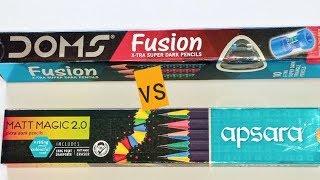 Apsara Matt Magic pencils vs Doms fusion pencils |