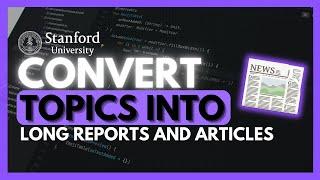 Co-Storm: FREE AI TOOL by STANFORD can convert TOPICS to LONG ARTICLES!