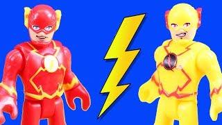 The Flash & Reverse Flash Speedsters Time Travel To Rescue Superheroes Batman & Superman