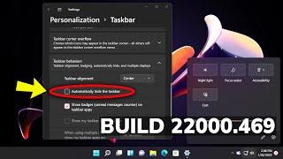 New Windows 11 Update 22000.469 - New Settings, Taskbar Fixes and more