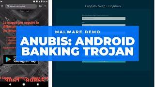 Android banking Trojan Anubis | Malware demo | infected device | covid19 | targets Italy