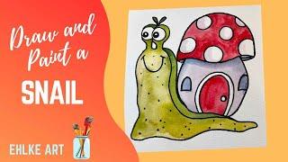 Draw and Paint a Snail