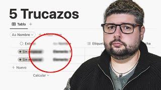 5 Trucazos de Bases de Datos de Notion que Seguramente No Conocías