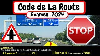  Test gratuit du code de la route 2024  Complet #6