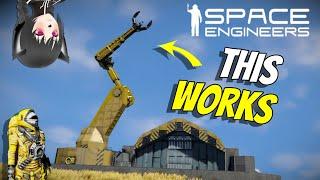 Construction Yard With Working Grabby Crane, Space Engineers