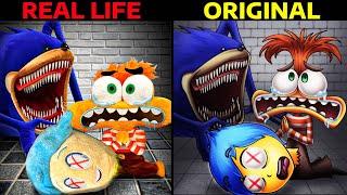 HELP HER! INSIDE OUT + SONIC TAPES. Real Life VS Original! Animations in Real Life + reacts